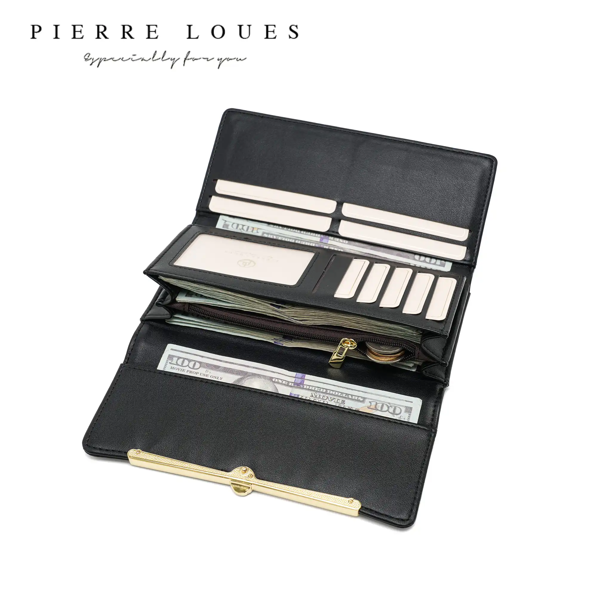 Πορτοφόλι Γυναικείο Μεγάλο Pierre Loues PL986-63 μαύρο