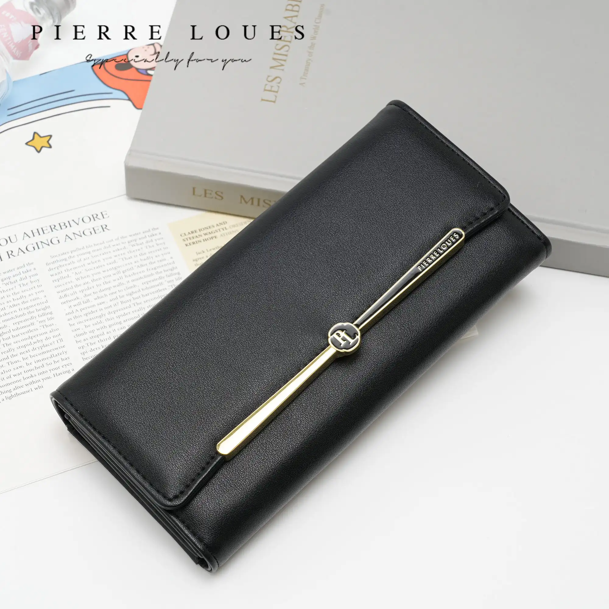 Πορτοφόλι Γυναικείο Μεγάλο Pierre Loues PL986-63 μαύρο Πορτοφόλι Γυναικείο Μεγάλο Pierre Loues PL986-63 μαύρο