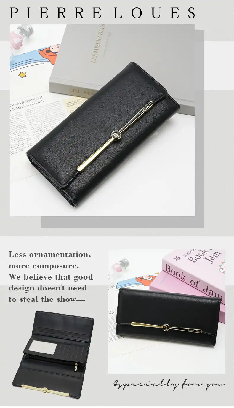 Πορτοφόλι Γυναικείο Μεγάλο Pierre Loues PL986-63 μαύρο