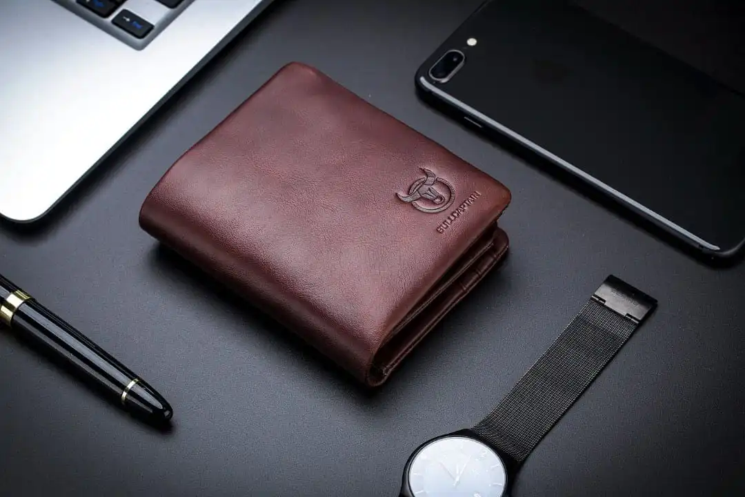 Δερμάτινο πορτοφόλι Bull Captain QB-02 καφέ