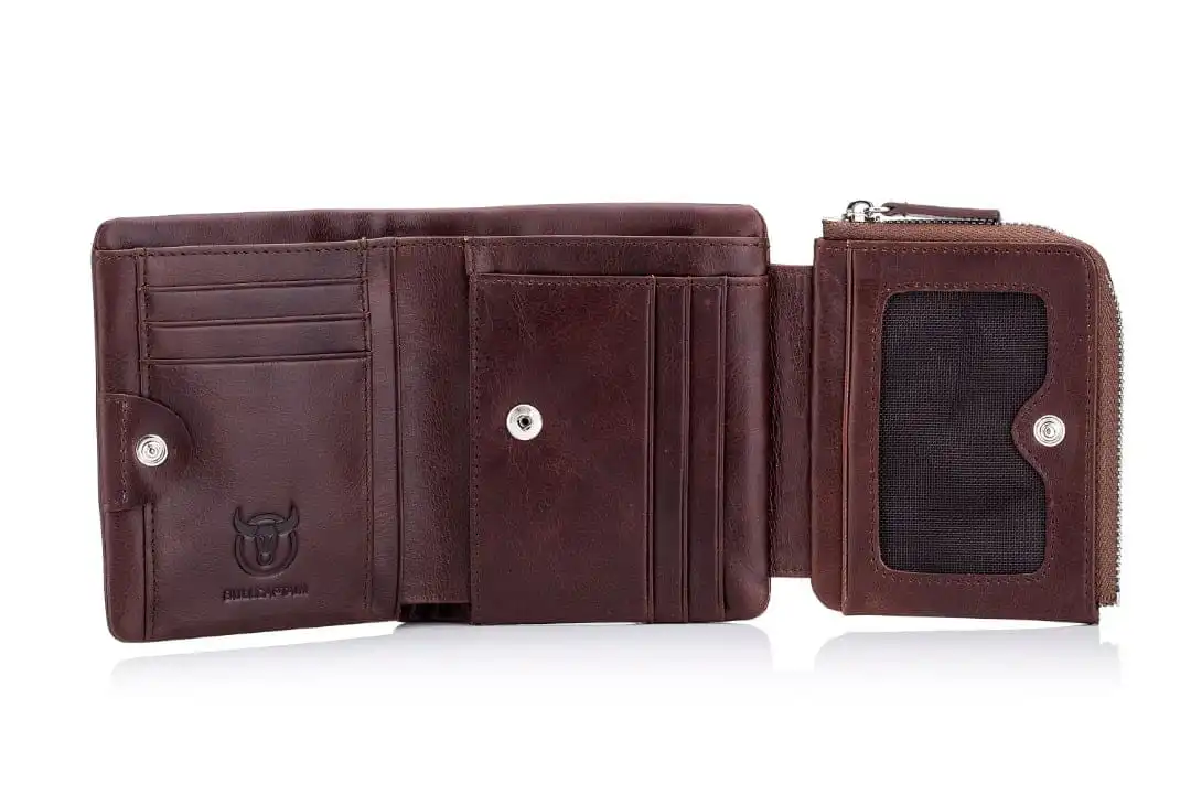 Δερμάτινο πορτοφόλι Bull Captain QB-02 καφέ