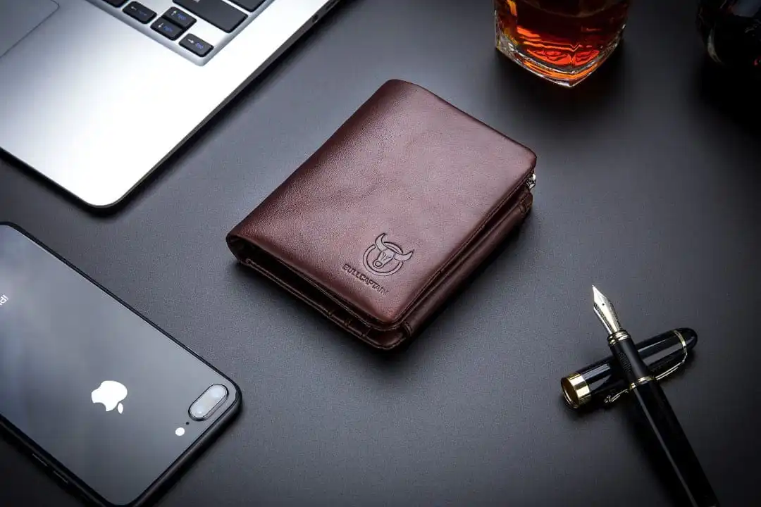 Δερμάτινο πορτοφόλι Bull Captain QB-02 καφέ