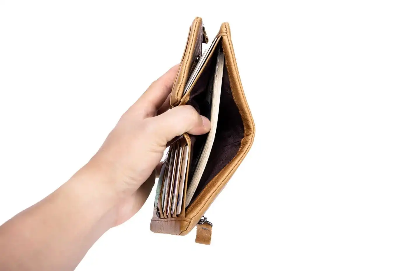 Δερμάτινο πορτοφόλι Bull Captain QB-03 καφέ ανοιχτό