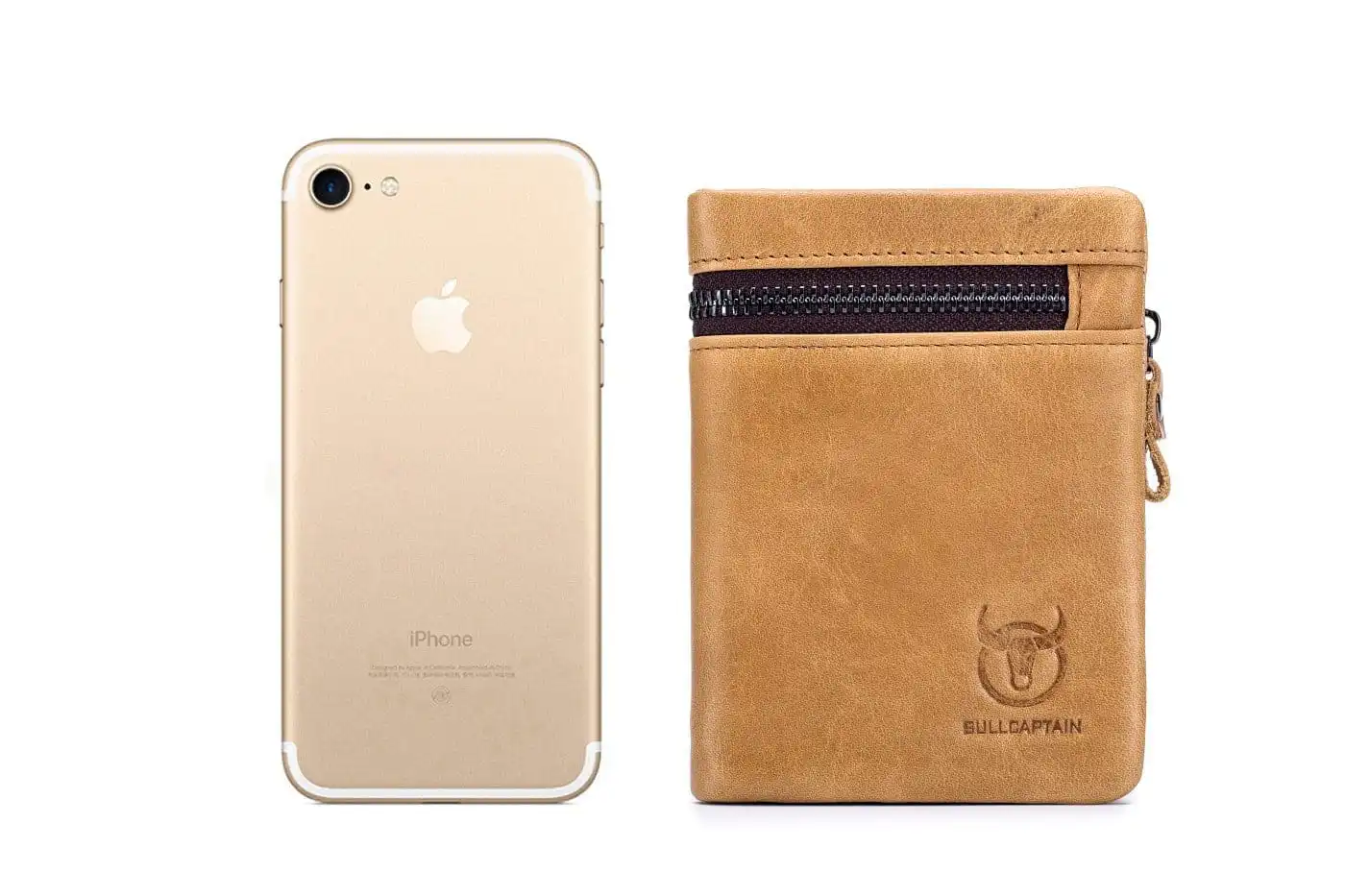 Δερμάτινο πορτοφόλι Bull Captain QB-03 καφέ ανοιχτό