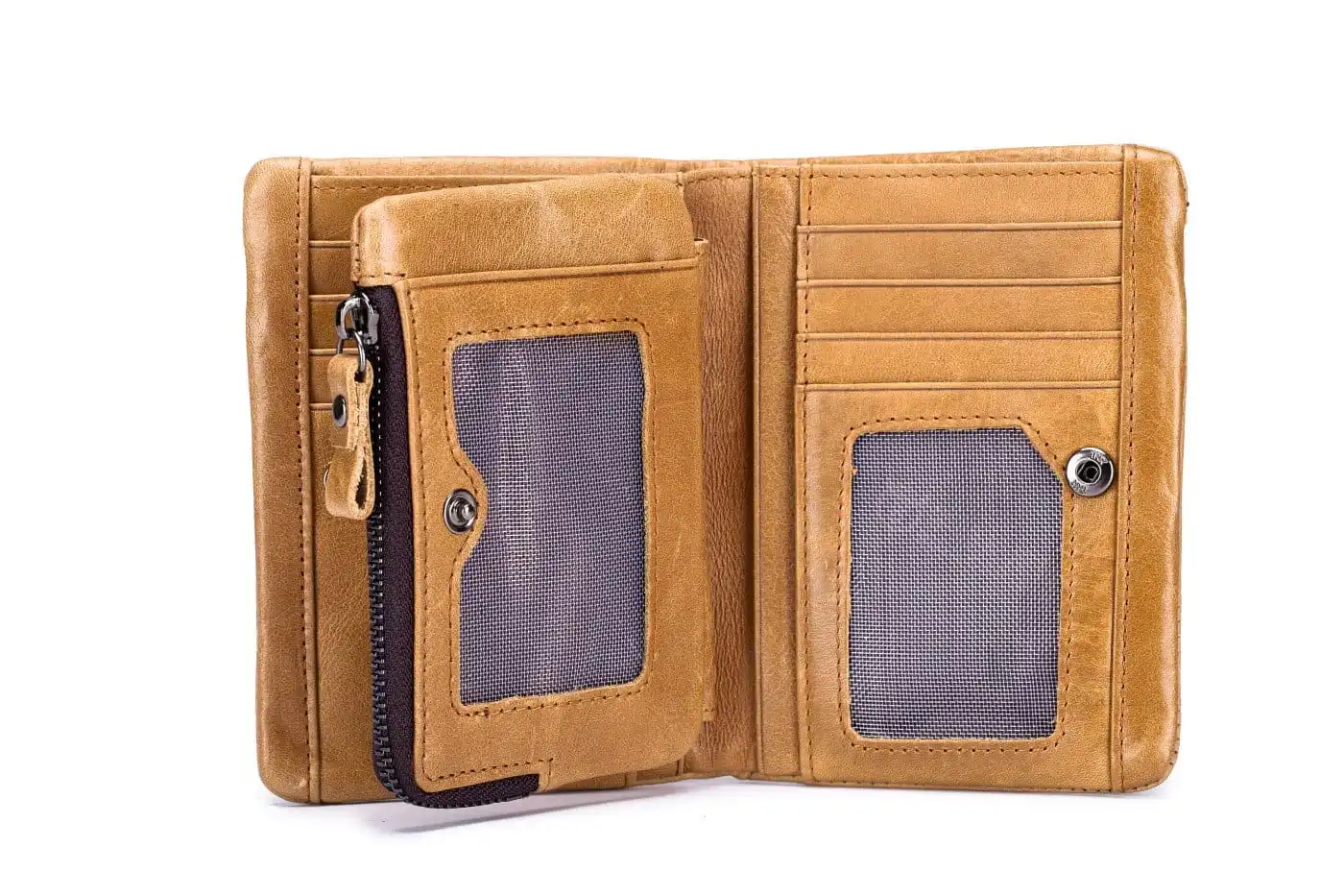 Δερμάτινο πορτοφόλι Bull Captain QB-03 καφέ ανοιχτό