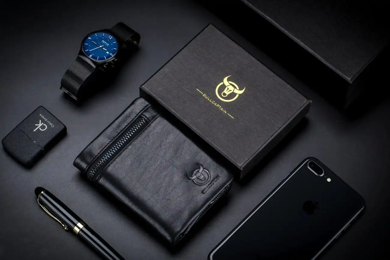 Δερμάτινο πορτοφόλι Bull Captain QB-03 μαύρο