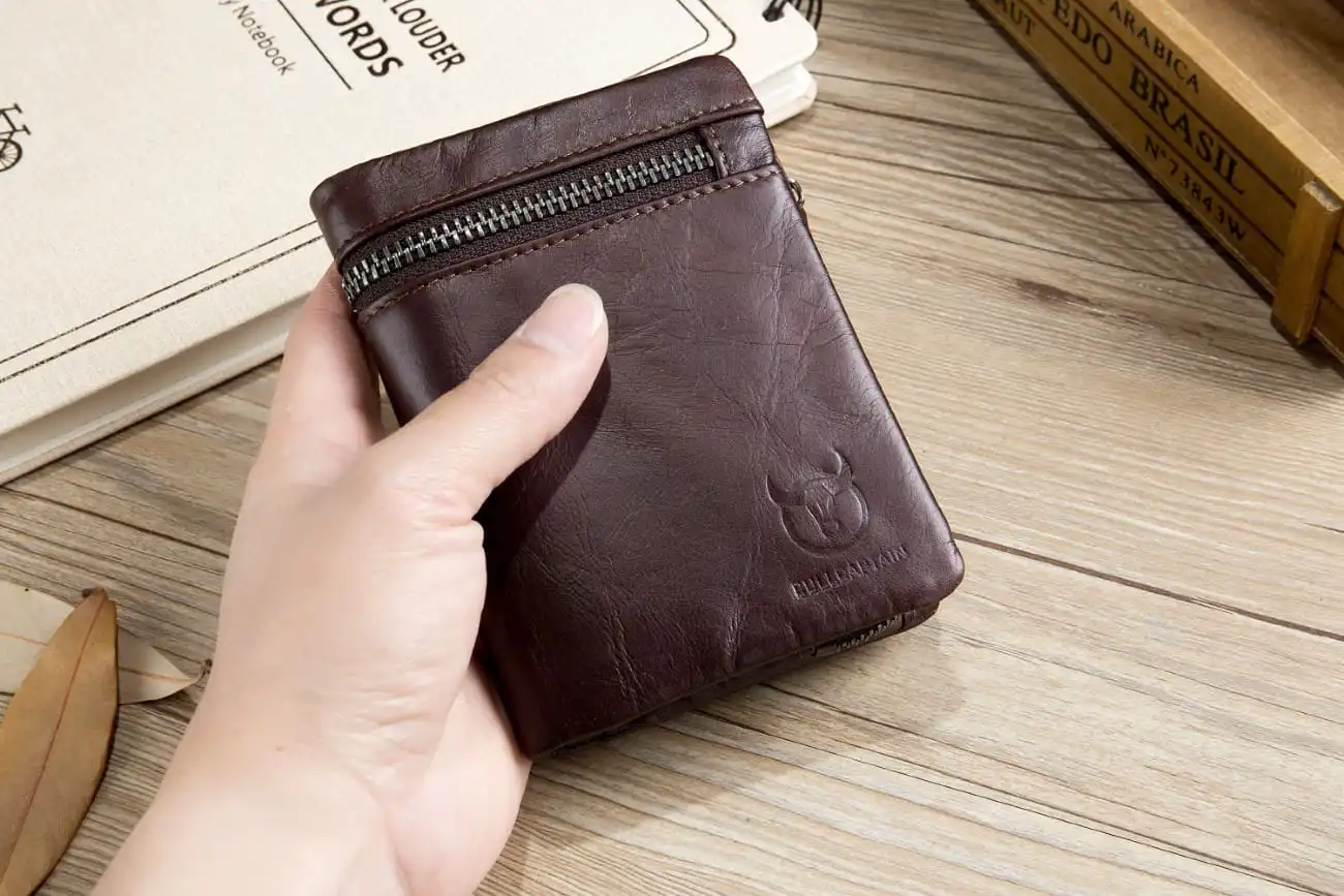 Δερμάτινο πορτοφόλι Bull Captain QB-03 καφέ