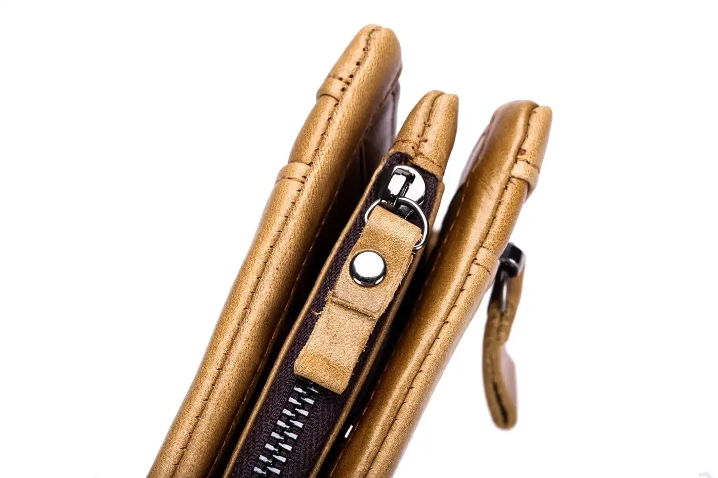 Δερμάτινο πορτοφόλι Bull Captain QB-03 καφέ ανοιχτό