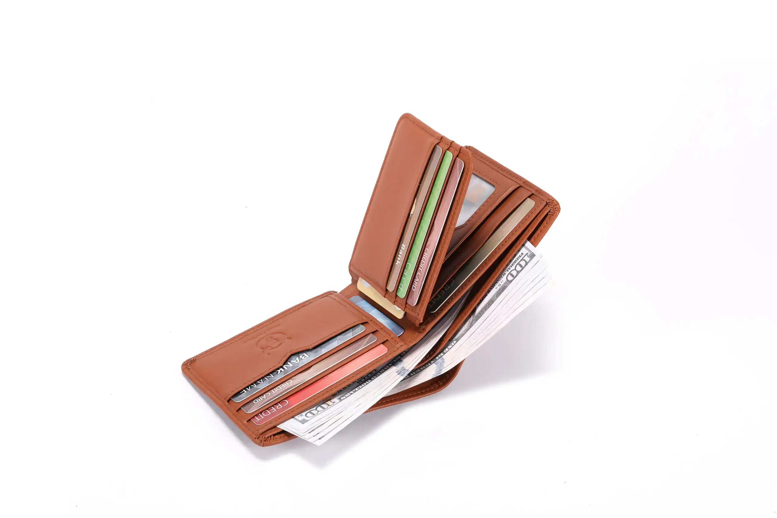 Δερμάτινο πορτοφόλι Bull Captain QB07 new καφέ