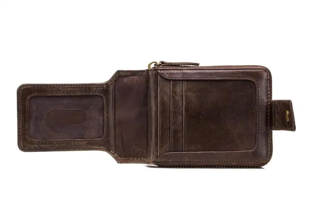 Δερμάτινο πορτοφόλι Bull Captain QB-231 καφέ