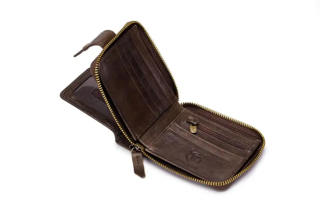 Δερμάτινο πορτοφόλι Bull Captain QB-231 καφέ