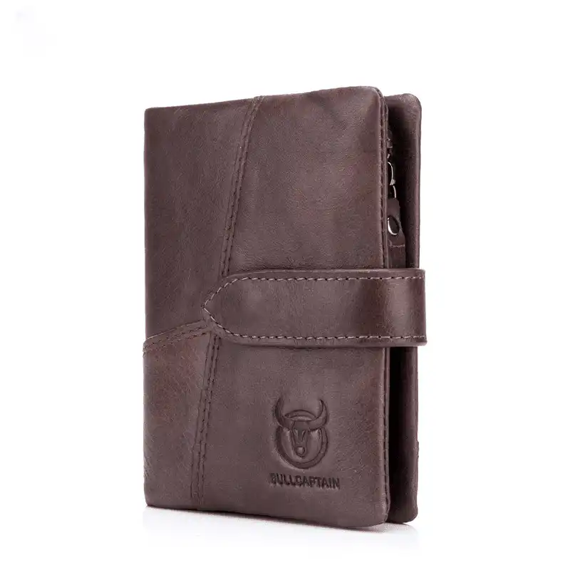 Δερμάτινο πορτοφόλι Bull Captain QB-V 01 σκούρο καφέ