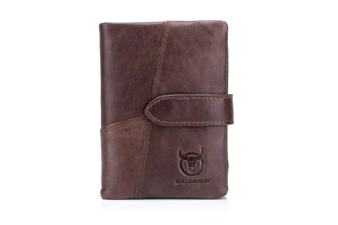 Δερμάτινο πορτοφόλι Bull Captain QB-V 01 σκούρο καφέ