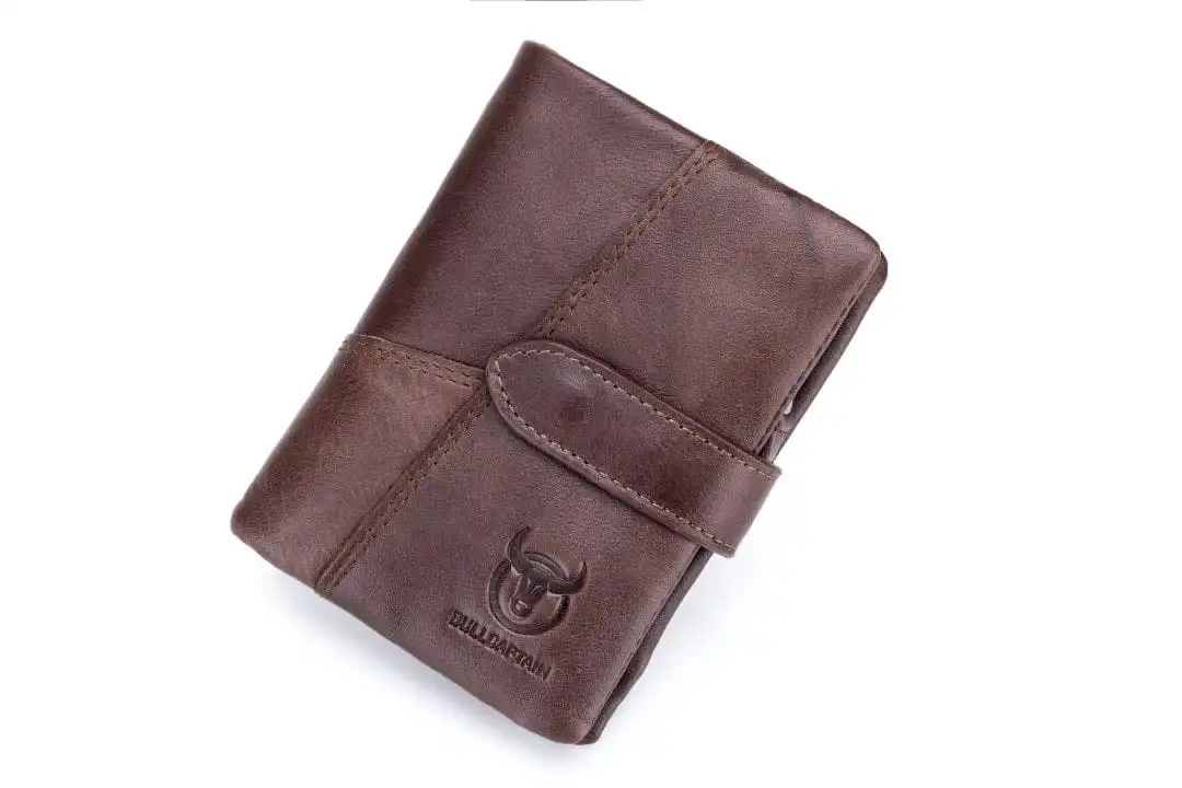 Δερμάτινο πορτοφόλι Bull Captain QB-V 01 σκούρο καφέ