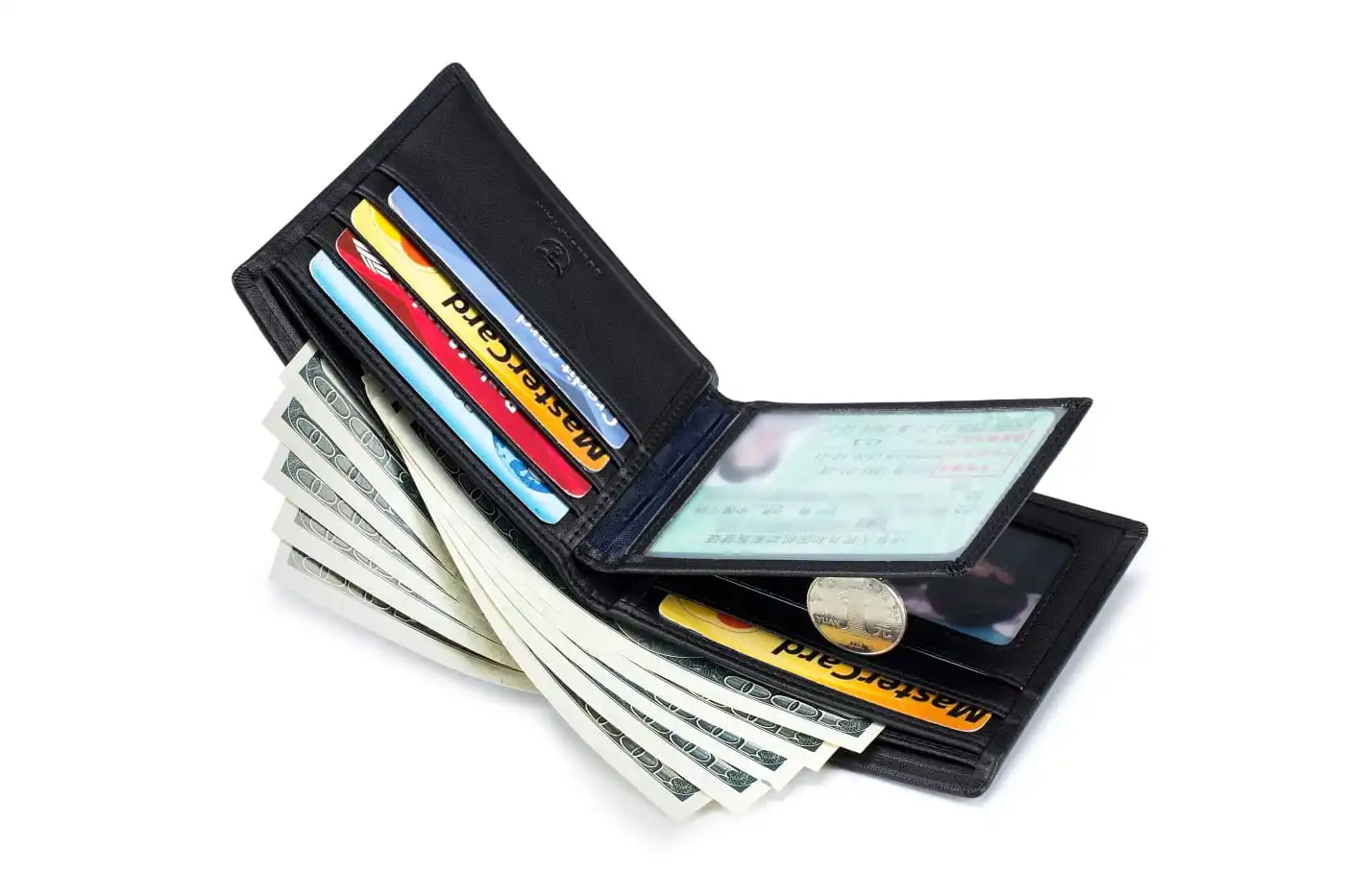 Δερμάτινο πορτοφόλι Bull Captain QB003 μαύρο