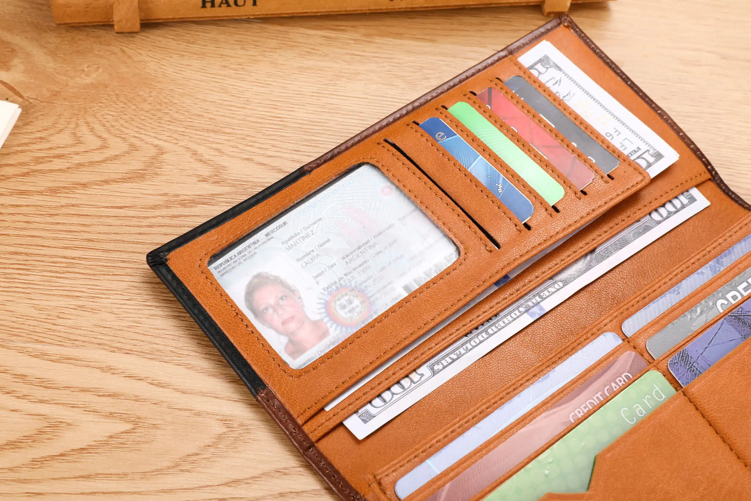 Δερμάτινο πορτοφόλι Bull Captain QB0448 σκούρο καφέ