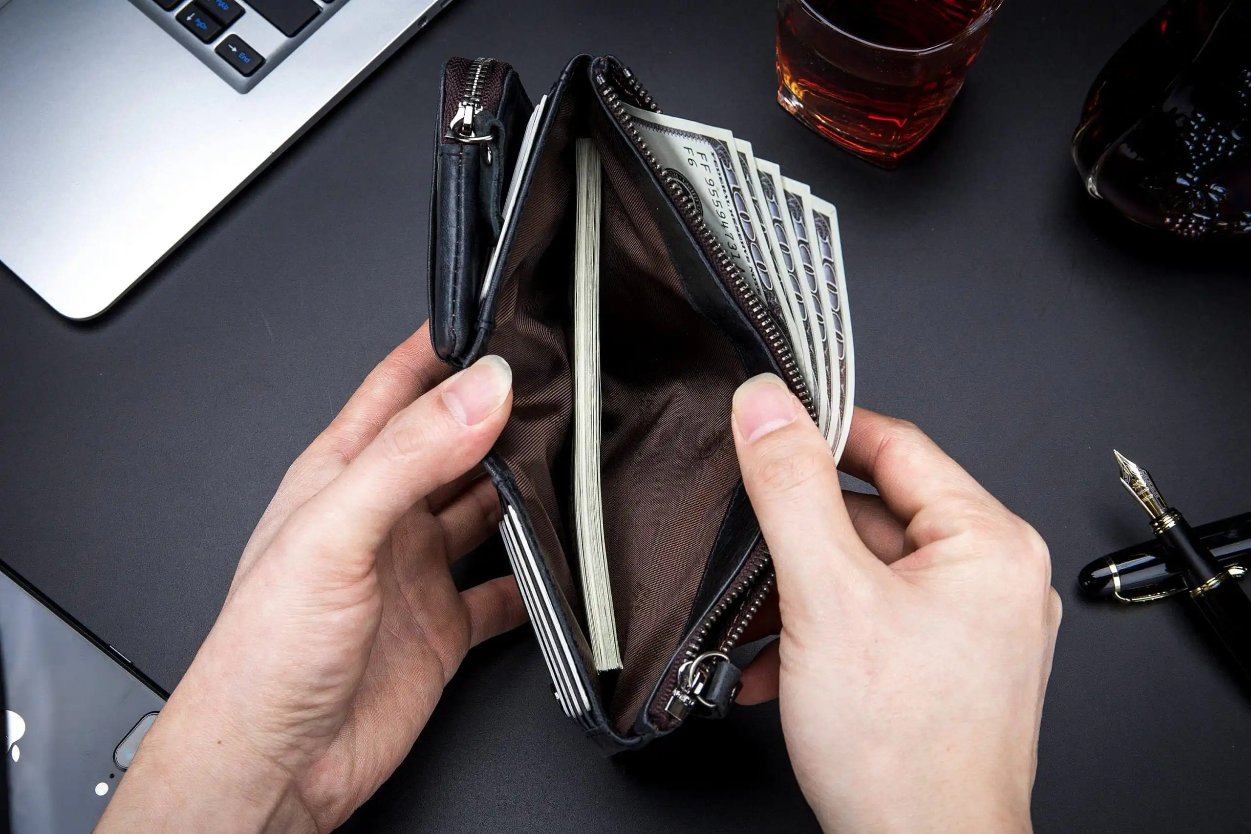 Δερμάτινο πορτοφόλι Bull Captain QB051 Σκούρο καφέ