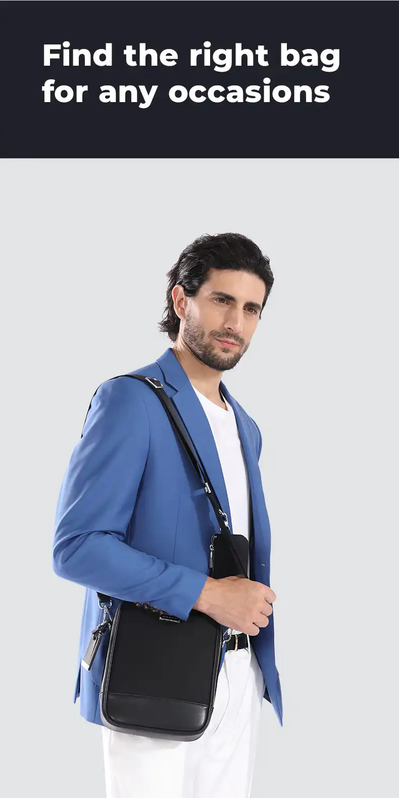 Τσαντάκι ώμου χιαστί Premium Collection Bange QD751 μαύρο