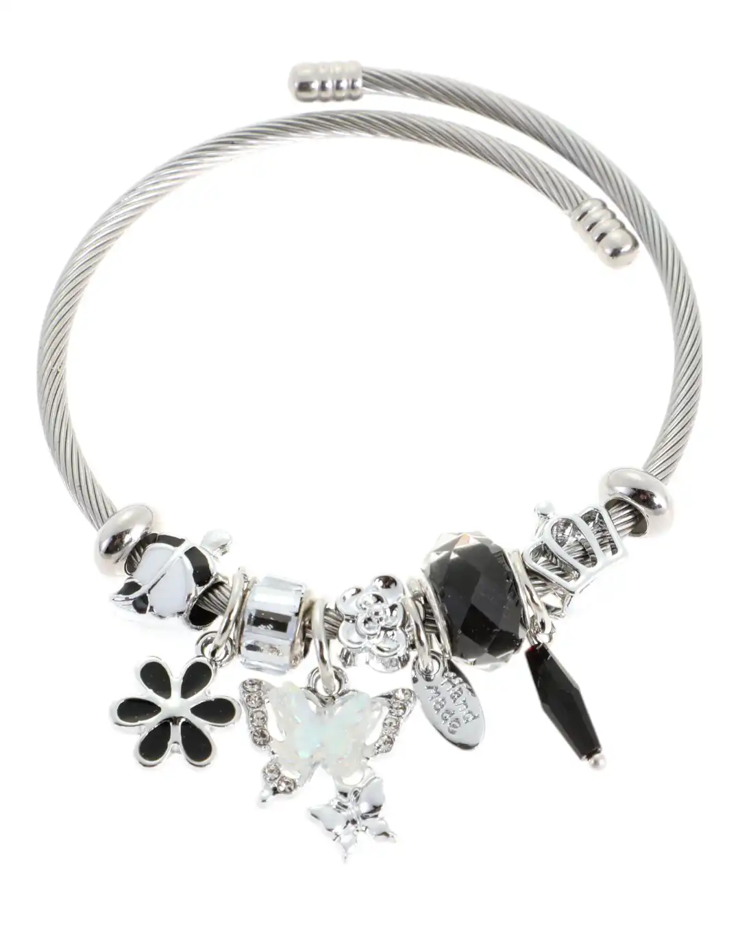 Βραχιόλι με πεταλούδα QW-8101-15 – Μαύρο Βραχιόλι με πεταλούδα QW-8101-15 – Μαύρο