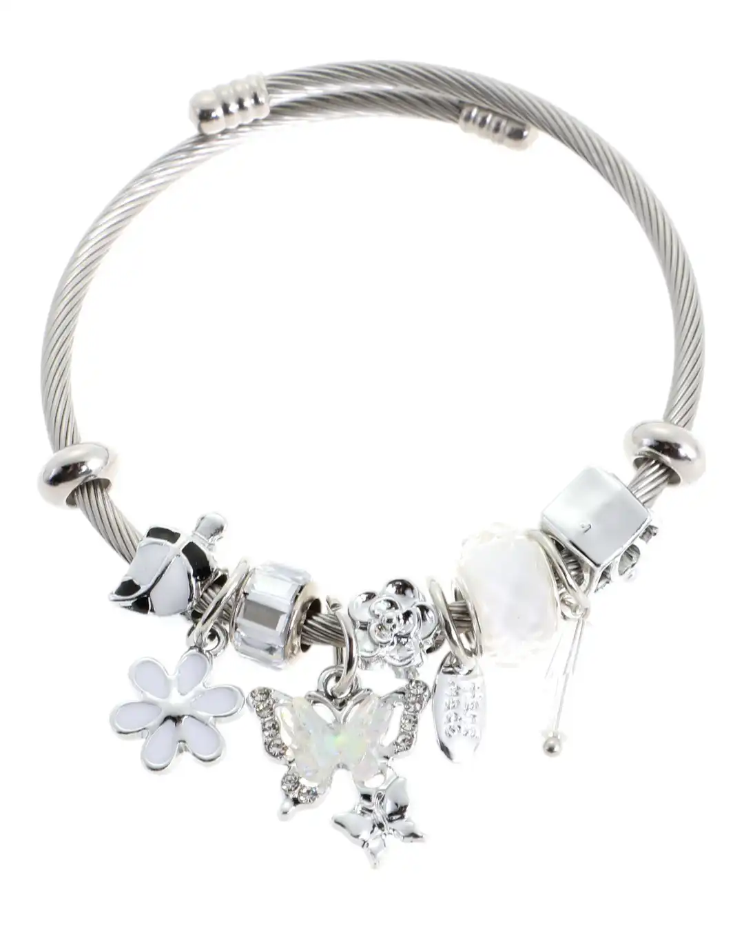 Βραχιόλι με πεταλούδα QW-8101-15 – Ασπρο Βραχιόλι με πεταλούδα QW-8101-15 – Ασπρο