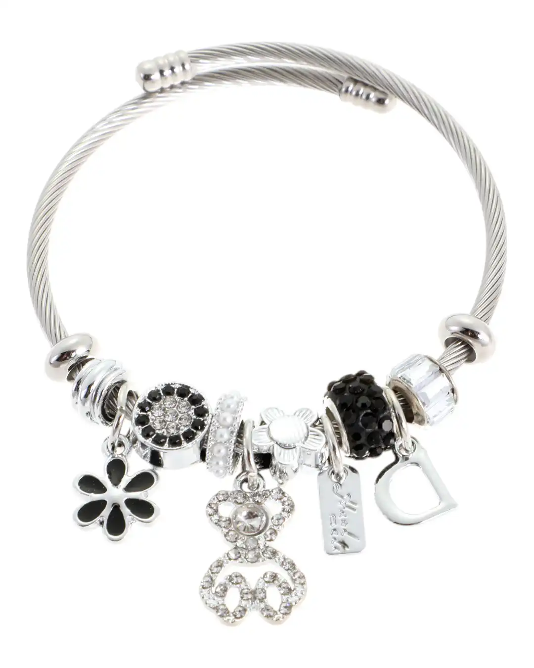 Βραχιόλι αρκουδάκι QW-8103-15 – Μαύρο