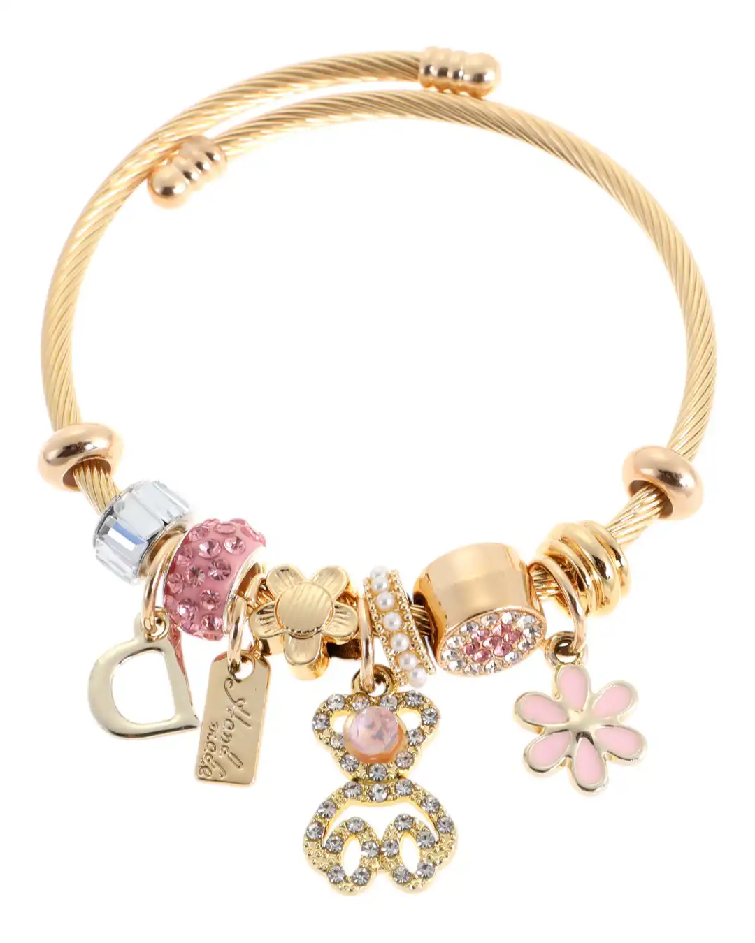 Βραχιόλι αρκουδάκι QW-8103-15 – Χρυσό