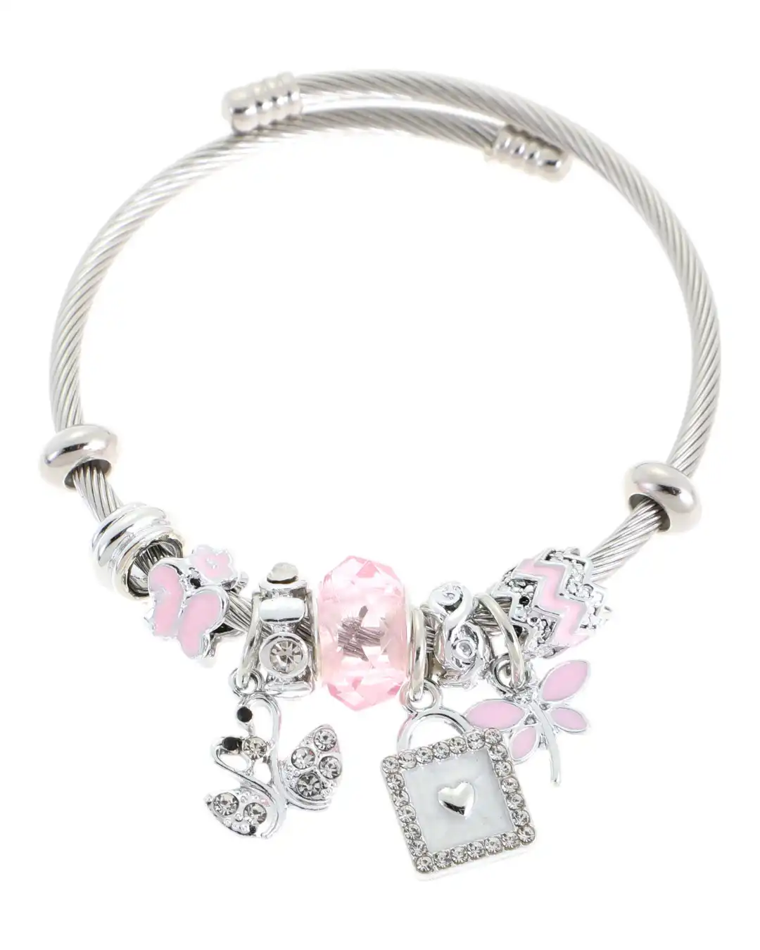 Βραχιόλι κλειδαριά QW-8106-15 – Ρόζ