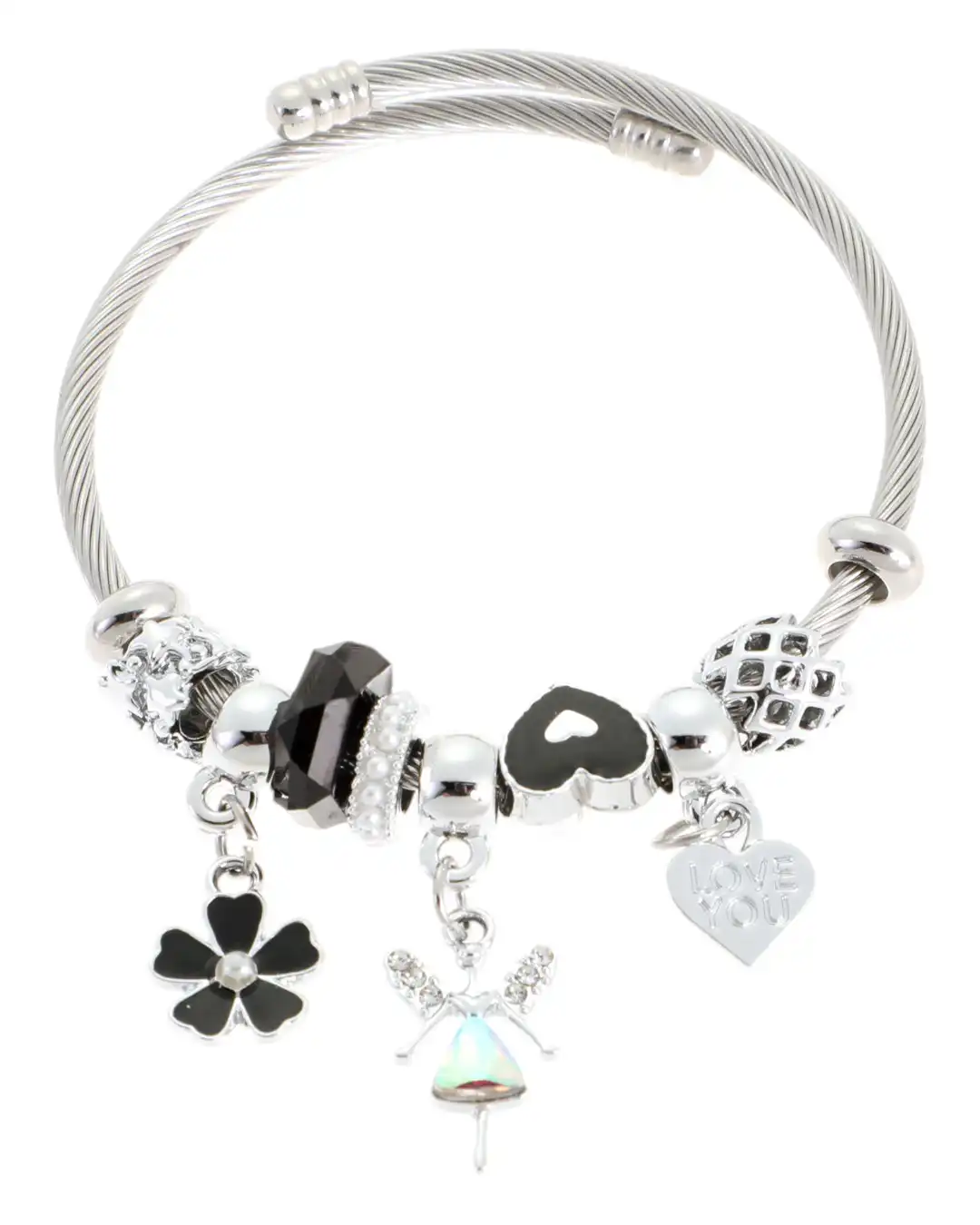 Βραχιόλι άγγελος QW-8108-15 – Μαύρο