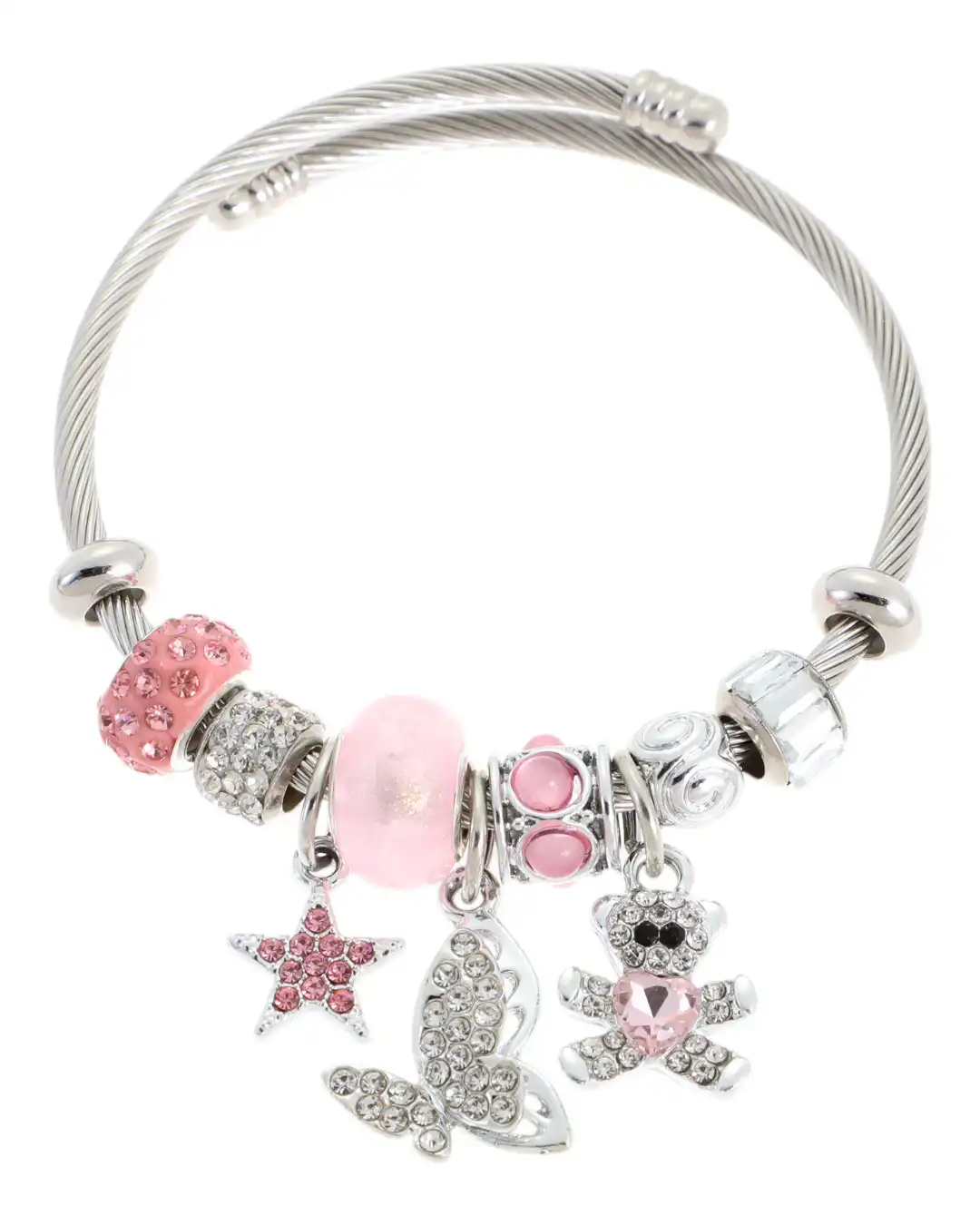 Βραχιόλι πεταλούδα QW-8109-15 – Ρόζ