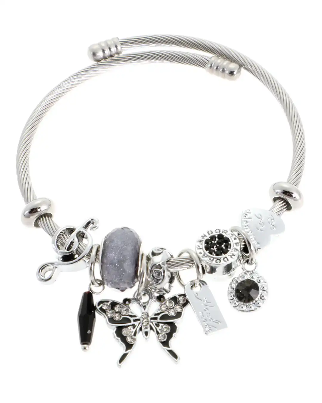 Βραχιόλι πεταλούδα QW-8115-15 – Μαύρο