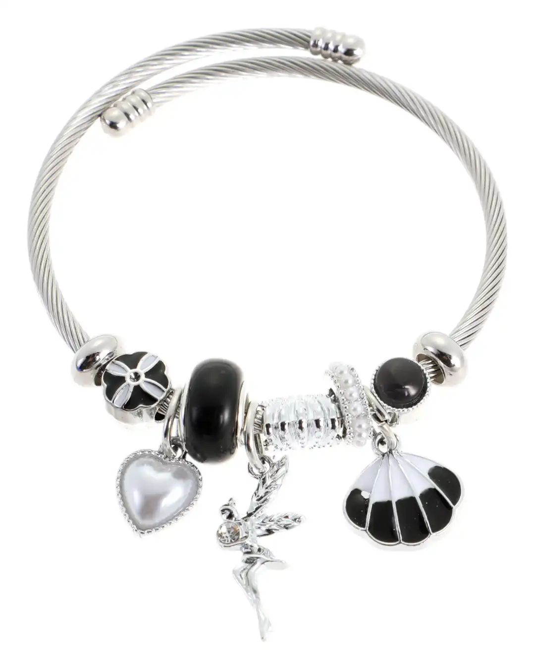 Βραχιόλι με νεράϊδα QW-8118-15 – Μαύρο