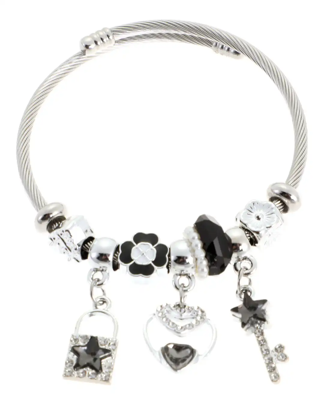 Βραχιόλι με κλειδί QW-8122-15 – Μαύρο