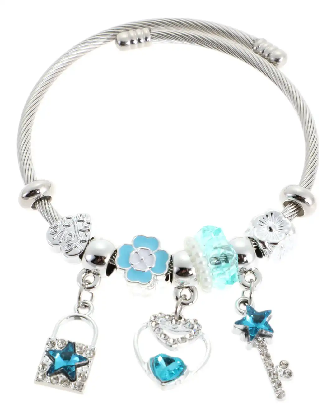 Βραχιόλι με κλειδί QW-8122-15 – Γαλάζιο