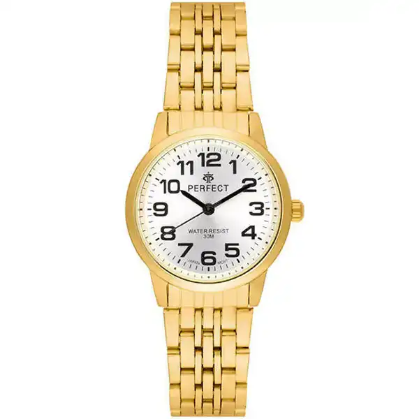 Perfect γυναικείο μεταλλικό ρολόι R324-08 Χρυσό