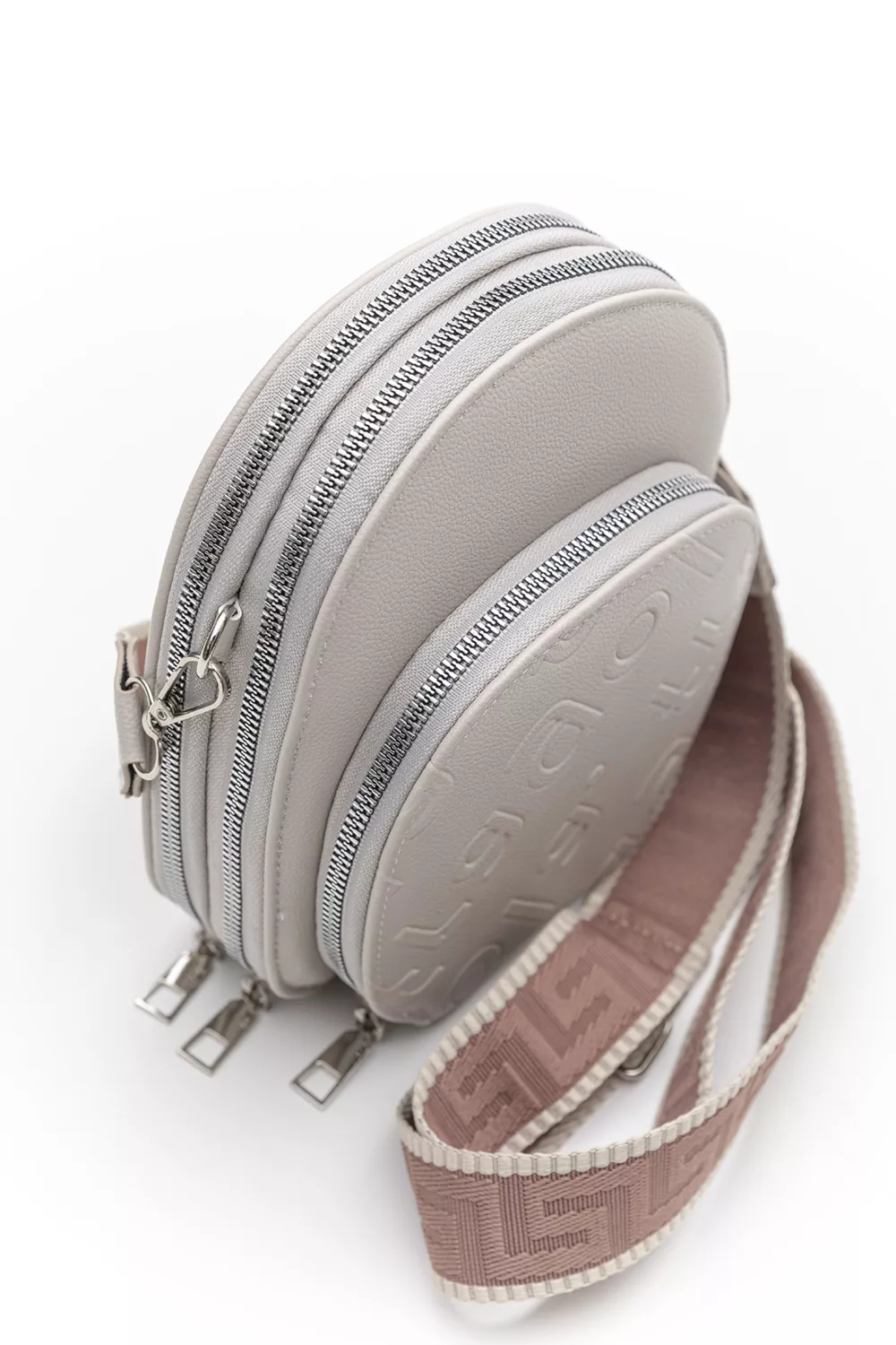 Χιαστί τριθέσιο τσαντάκι με ιμάντα οβάλ