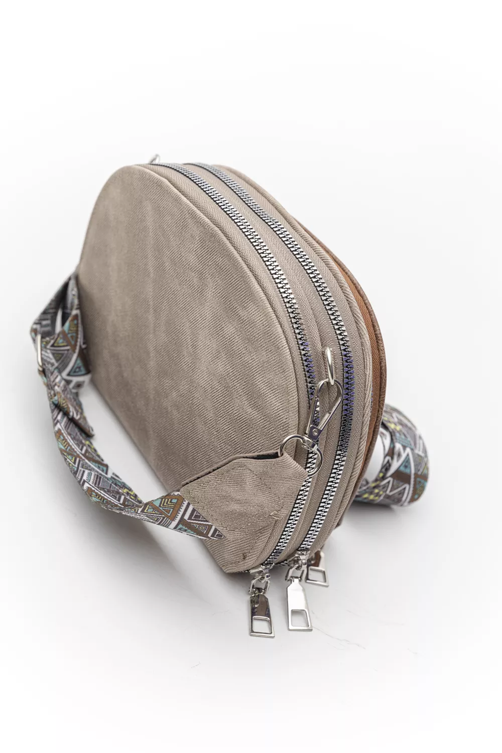 Χιαστί τριθέσιο τσαντάκι με ιμάντα jean