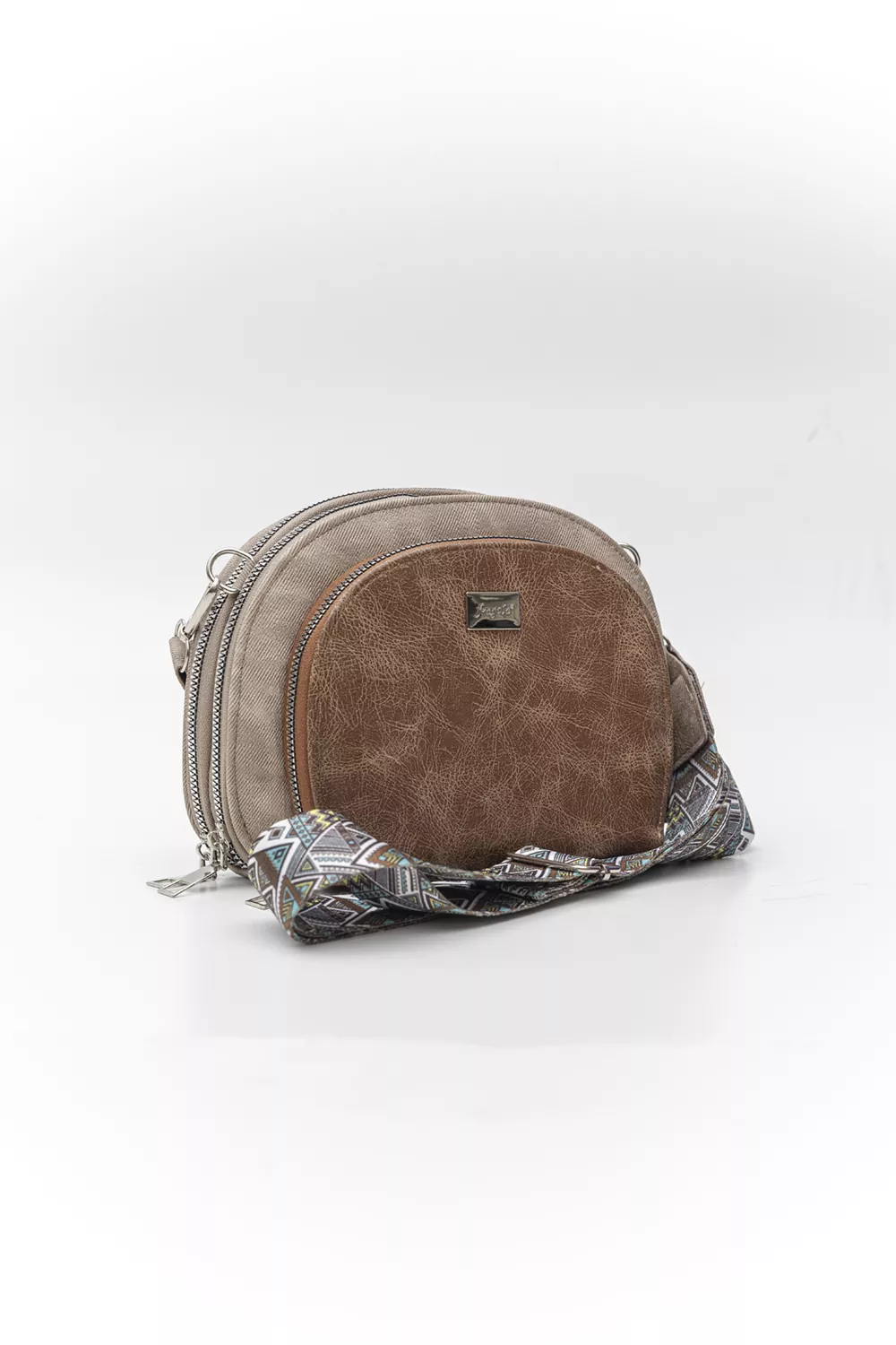 Χιαστί τριθέσιο τσαντάκι με ιμάντα jean