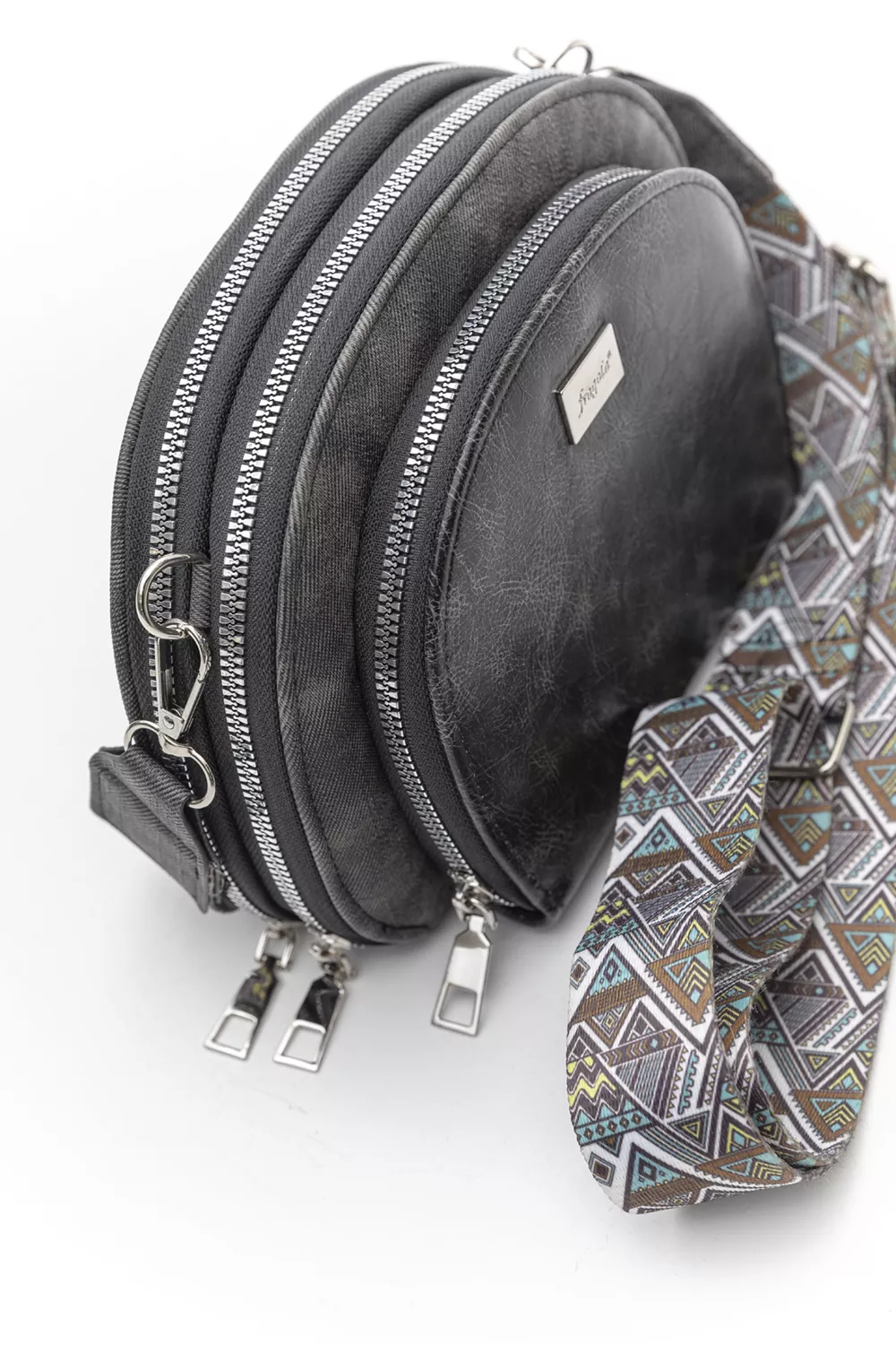 Χιαστί τριθέσιο τσαντάκι με ιμάντα jean