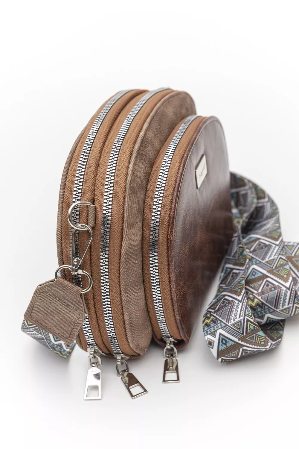 Χιαστί τριθέσιο τσαντάκι με ιμάντα jean