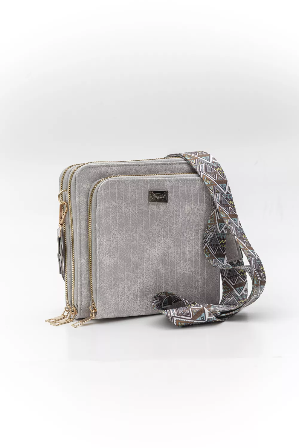 Τετράγωνο τριθέσιο χιαστί τσαντάκι vintage