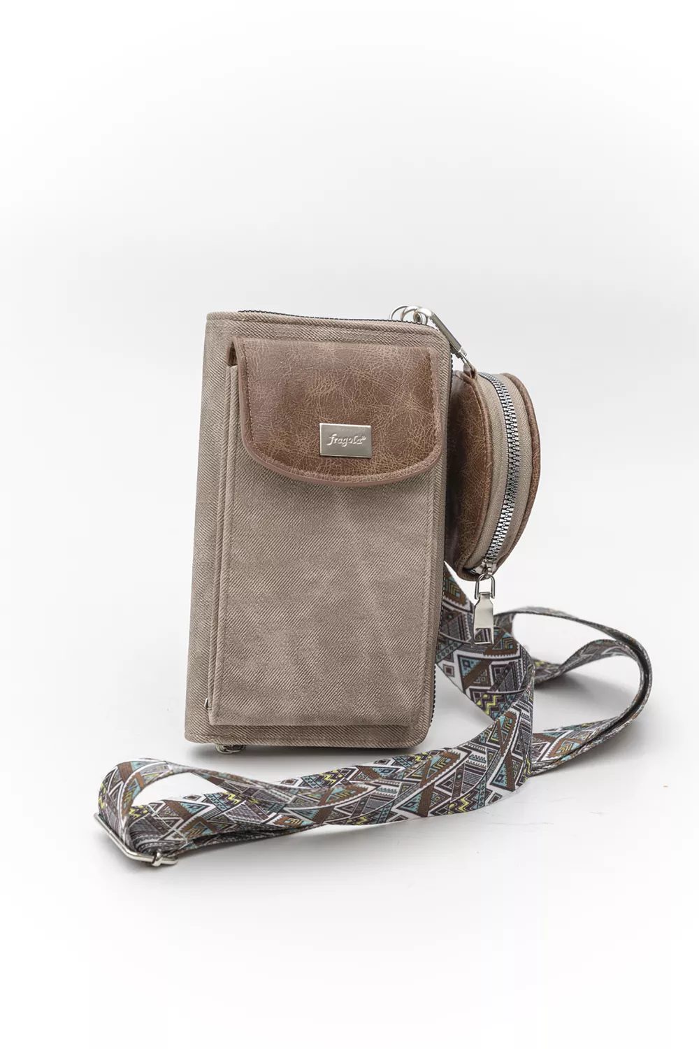 Χιαστί τσαντάκι για κινητό – πορτοφόλι jean (5άδα)