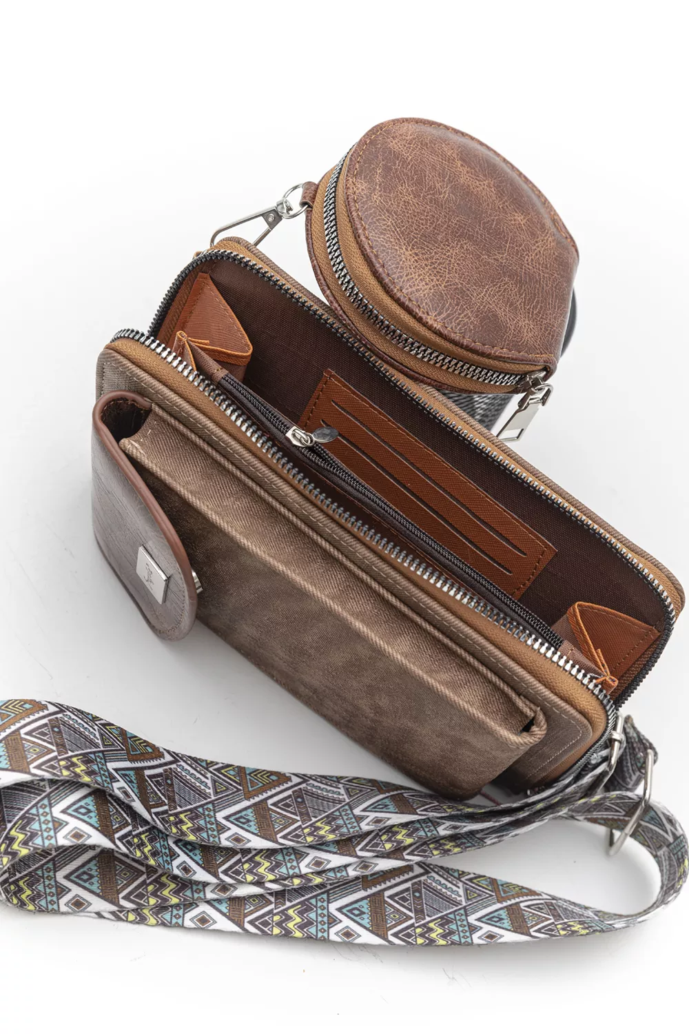 Χιαστί τσαντάκι για κινητό – πορτοφόλι jean