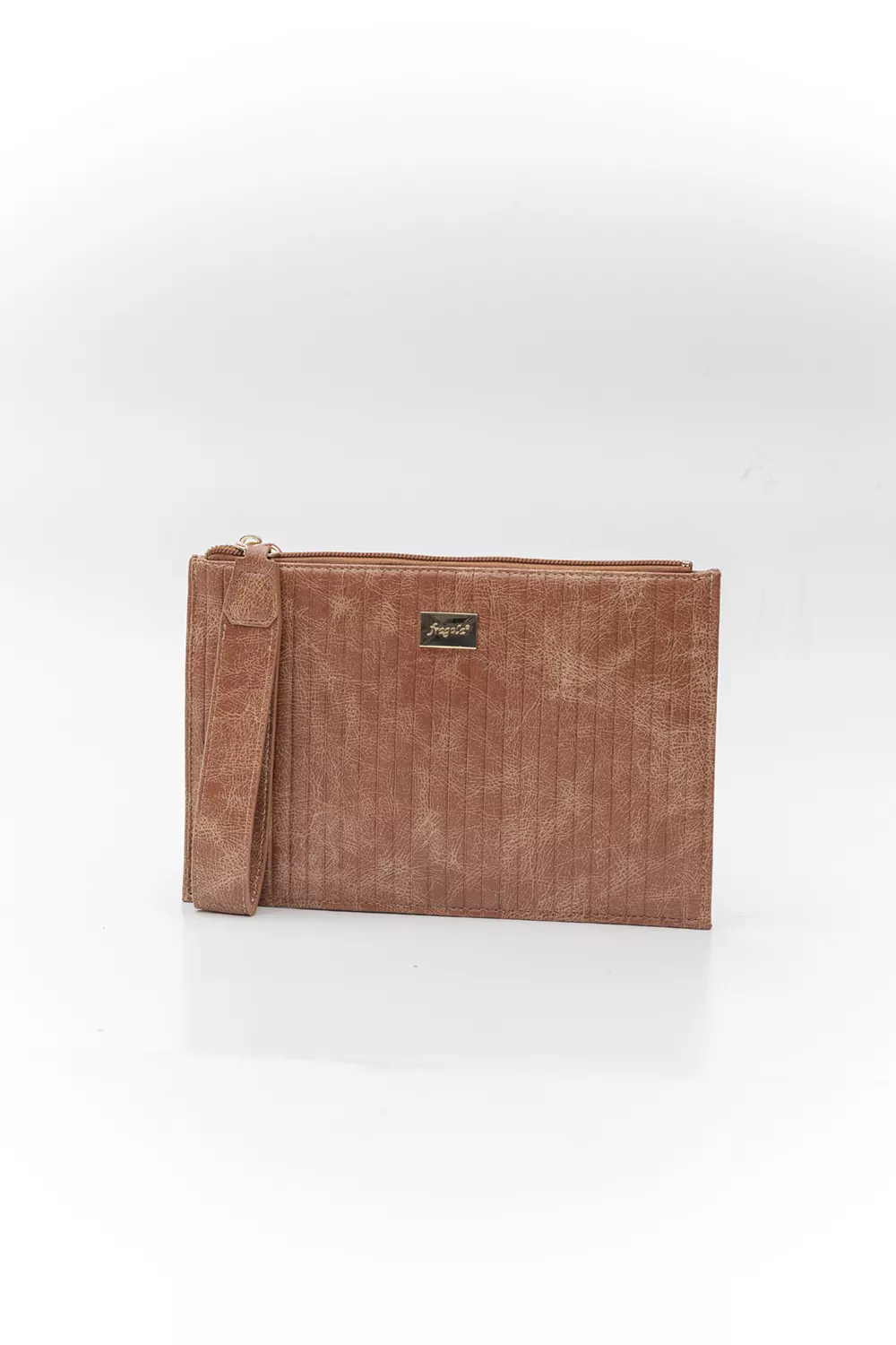 Φάκελος πλακέ με φερμουάρ και χειρολαβή VINTAGE Φάκελος πλακέ με φερμουάρ και χειρολαβή VINTAGE