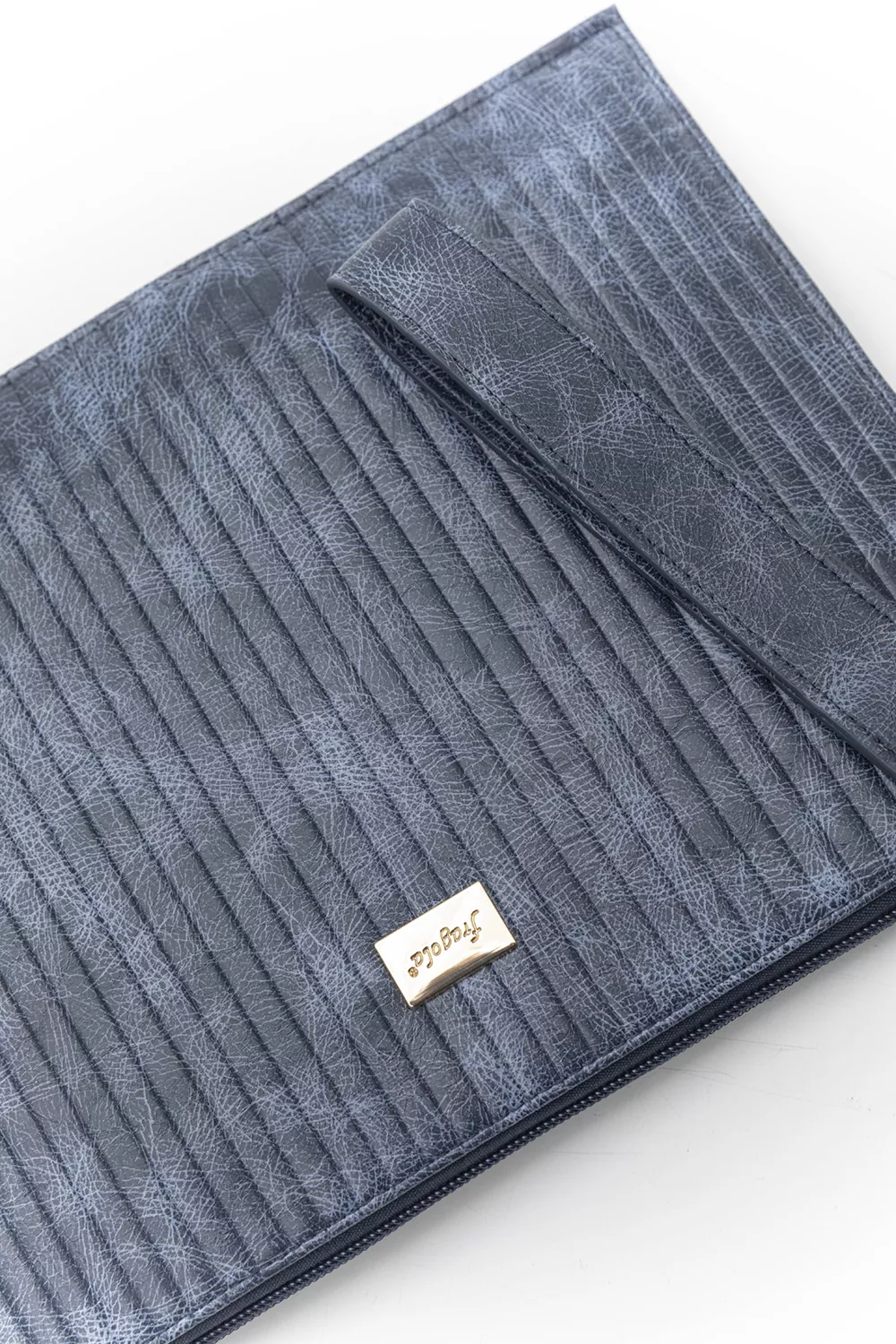 Μεγάλος φάκελος πλακέ με φερμουάρ και χειρολαβή VINTAGE (6άδα)