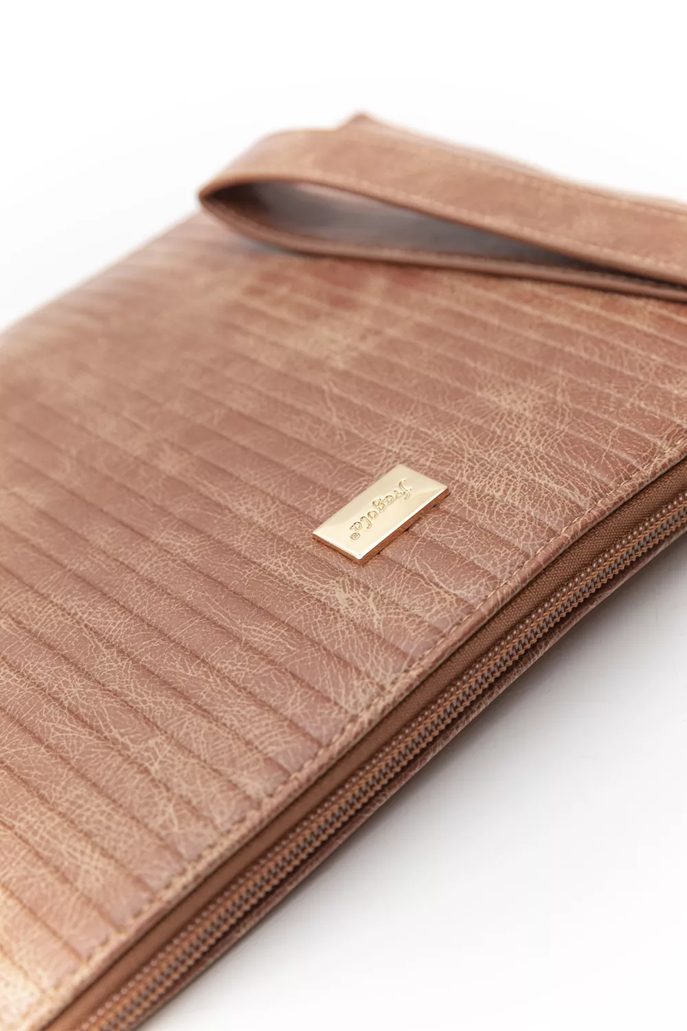 Μεγάλος φάκελος πλακέ με φερμουάρ και χειρολαβή VINTAGE