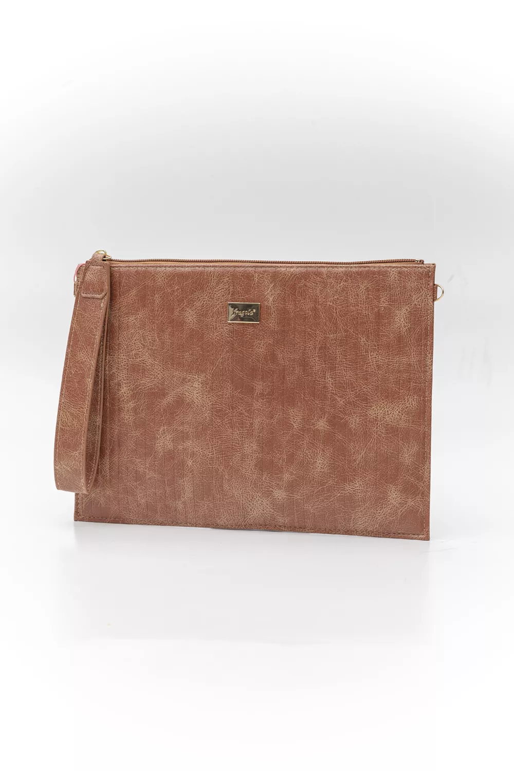 Μεγάλος φάκελος πλακέ με φερμουάρ και χειρολαβή VINTAGE Μεγάλος φάκελος πλακέ με φερμουάρ και χειρολαβή VINTAGE