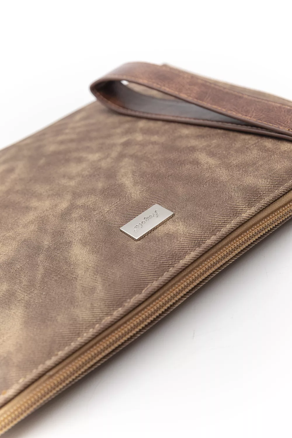 Μεγάλος φάκελος πλακέ σταθερός με φερμουάρ και χειρολαβή JEAN (5άδα)