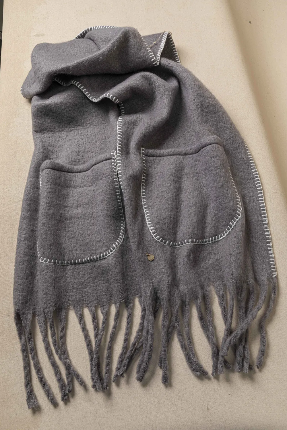 Κουβέρτα-πασμίνα με τσέπες