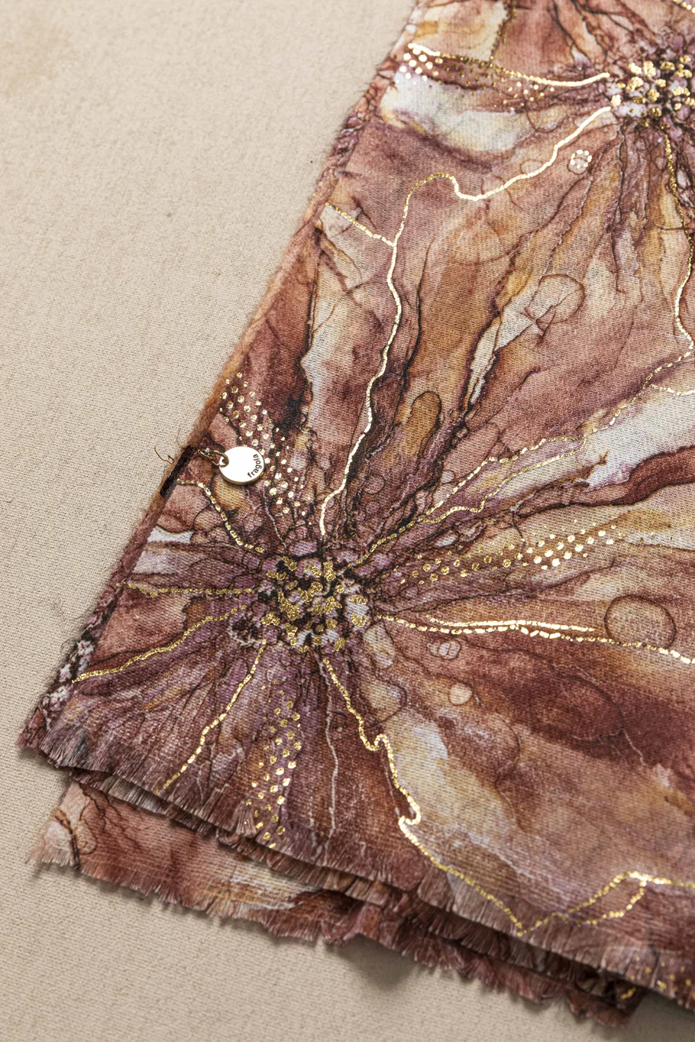 Πασμίνα με συμπαγή φλατ πλέξη