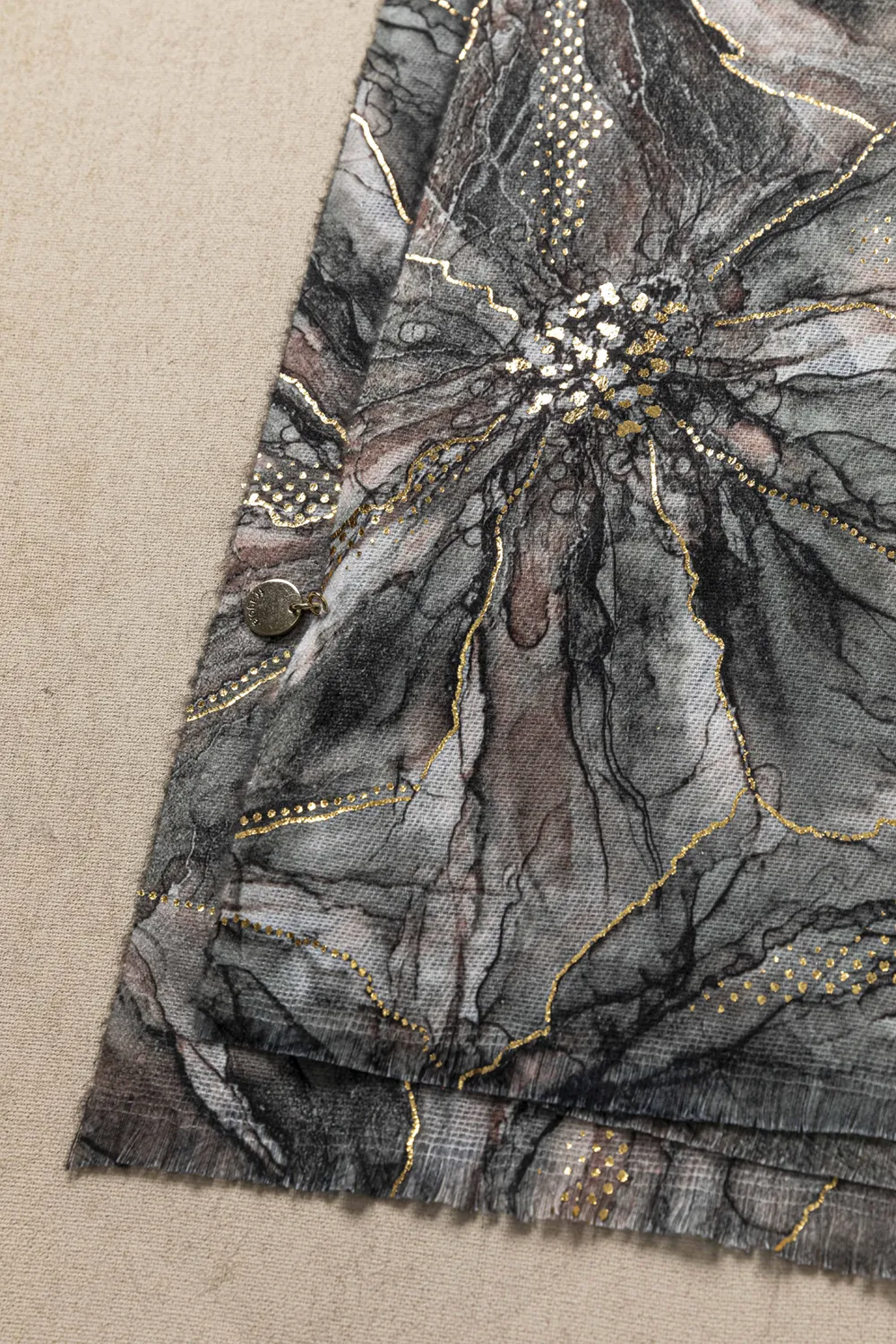 Πασμίνα με συμπαγή φλατ πλέξη